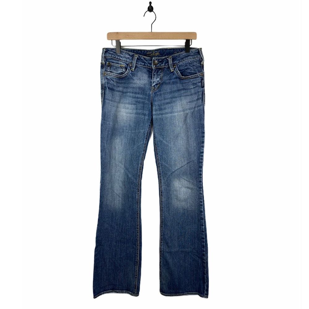 Silver Aiko Bootcut Denim Jeans Size 28, 33 Inseam
